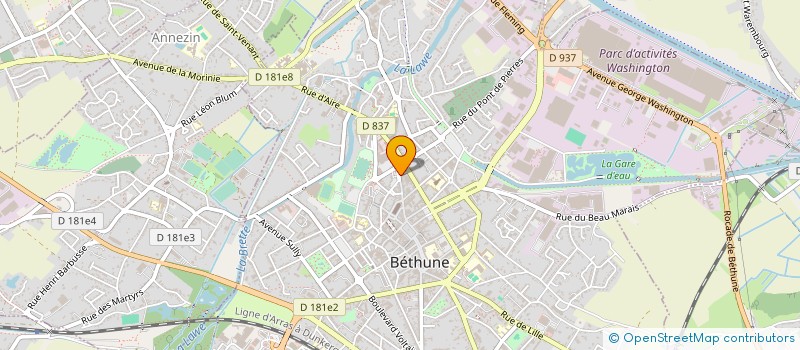 localisation de l'entreprise CENTRE INFORMATIQ COMPTAB AUDIT GESTION à BETHUNE