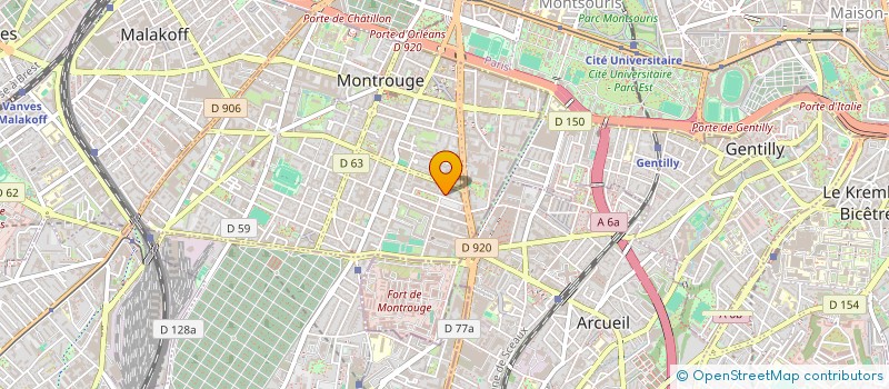 localisation de l'entreprise CENTRE INTERACTIF TRAITEMENT DONNEES  MONTROUGE
