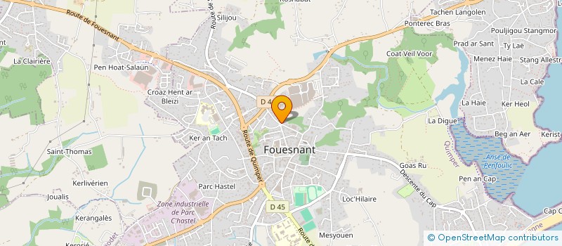 localisation de l'entreprise CENTRE INTERCOMMUNAL D'ACTION SOCIALE à FOUESNANT