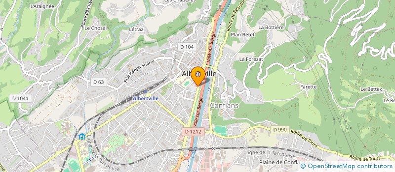 localisation de l'entreprise CENTRE INTERCOMMUNAL D'ACTION SOCIALE ARLYSERE  ALBERTVILLE