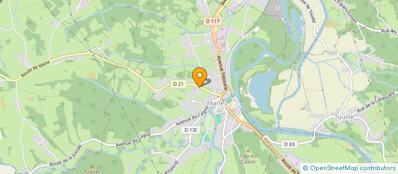 localisation de l'entreprise CENTRE INTERCOMMUNAL D'ACTION SOCIALE CAGIRE GARONNE SALAT  MANE