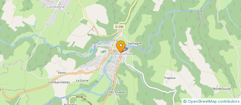 localisation de l'entreprise CENTRE INTERCOMMUNAL D'ACTION SOCIALE CHAVANON COMBRAILLES ET VOLCANS à PONTAUMUR