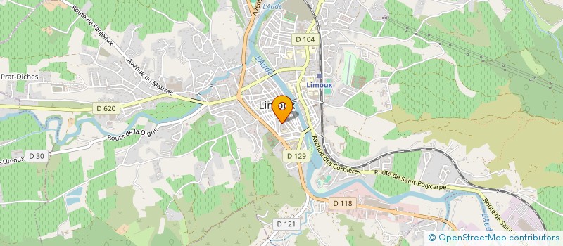 localisation de l'entreprise CENTRE INTERCOMMUNAL D'ACTION SOCIALE DE LA COMMUNAUTE DE COMMUNES DU LIMOUXIN à LIMOUX