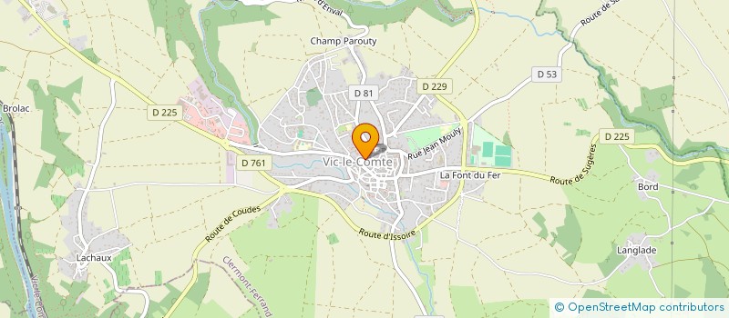 localisation de l'entreprise CENTRE INTERCOMMUNAL D'ACTION SOCIALE DE MOND'ARVERNE COMMUNAUTE à VIC-LE-COMTE
