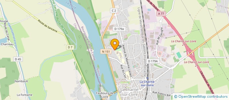 localisation de l'entreprise CENTRE INTERCOMMUNAL D'ACTION SOCIALE LES BERTRANGES à LA CHARITE-SUR-LOIRE