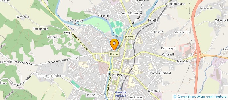 localisation de l'entreprise CENTRE INTERCOMMUNAL D'ACTION SOCIALE PONTIVY COMMUNAUTE à PONTIVY