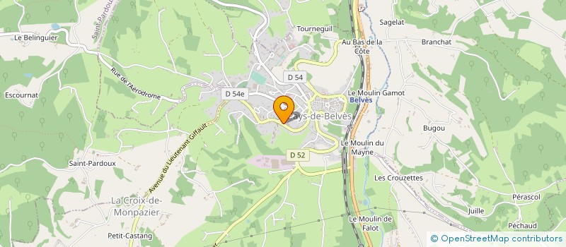 localisation de l'entreprise CENTRE INTERCOMMUNAL D'ACTION SOCIALE VALLEE DORDOGNE ET FORET BESSEDE à PAYS DE BELVES