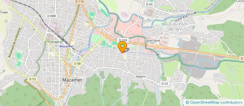 localisation de l'entreprise CENTRE INTERENTREPRISE MEDECINE TRAVAIL à MAZAMET