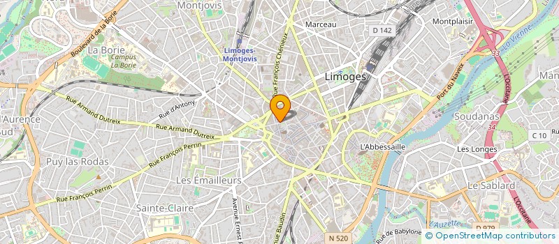 localisation de l'entreprise CENTRE INTERNA DROIT COMPARE DE L'ENVIRO à LIMOGES