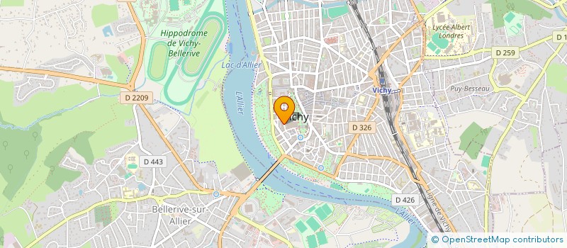 localisation de l'entreprise CENTRE INTERNATIONAL D'ETUDES ET DE RECHERCHES DE VICHY SUR L'HISTOIRE DE LA FRANCE DE 1939 A 1945 à VICHY