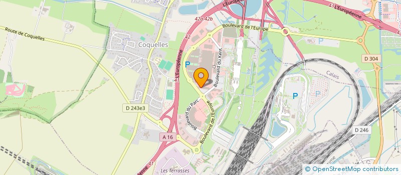 localisation de l'entreprise CENTRE INTERNATIONAL DE FORMATION FERROVIAIRE DE LA COTE D'OPALE  COQUELLES