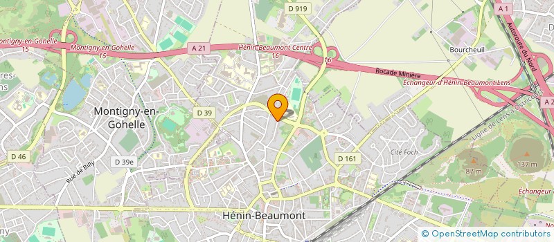 localisation de l'entreprise CENTRE INTERNATIONAL DE PEDAGOGIE ACTIVE  HENIN-BEAUMONT