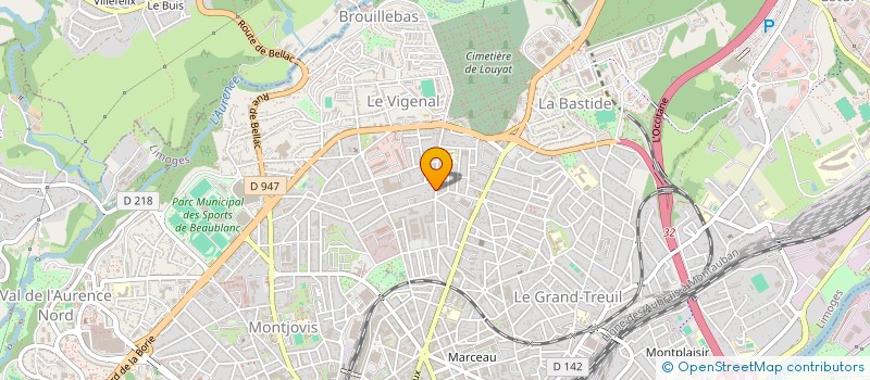 localisation de l'entreprise CENTRE ISOLATION ELECTRICITE à LIMOGES