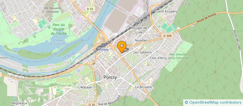 localisation de l'entreprise CENTRE IVESTIGATION VILLE ET QUOTIDIEN  POISSY