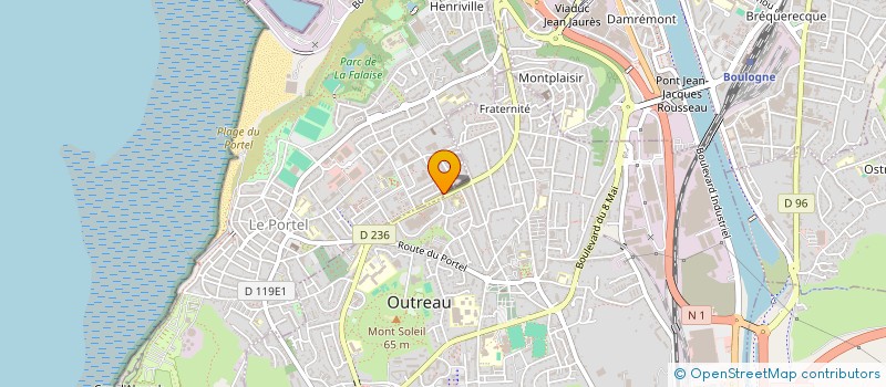 localisation de l'entreprise CENTRE J BREL CULTUREL ET SOCIAL à OUTREAU