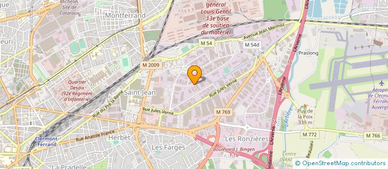 localisation de l'entreprise CENTRE JOINTS à CLERMONT-FERRAND