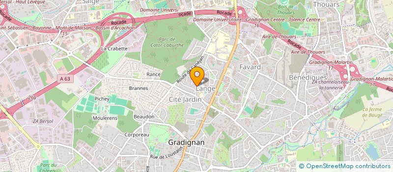 localisation de l'entreprise CENTRE LA PRAIRIE  GRADIGNAN