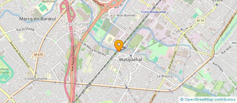 localisation de l'entreprise CENTRE LAIC ANIMATION SOCIO CULTURELLE  WASQUEHAL