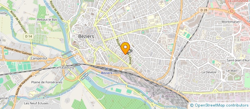 localisation de l'entreprise CENTRE LANGUEDOCIEN DE BONNETERIE  BEZIERS