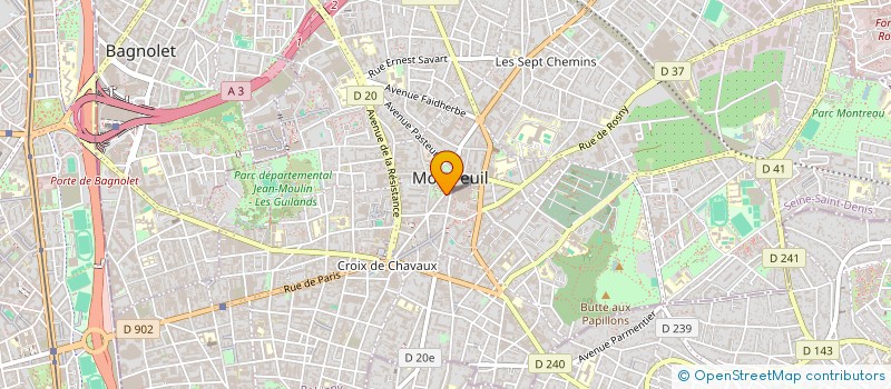 localisation de l'entreprise CENTRE LASER 103 à MONTREUIL
