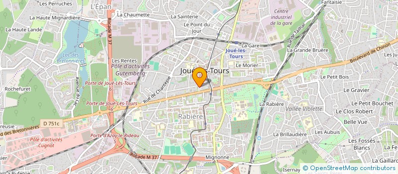localisation de l'entreprise CENTRE LASER DERMATOLOGIQUE 37 à JOUE-LES-TOURS