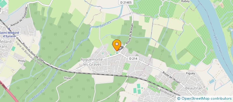 localisation de l'entreprise CENTRE LASER-DETENTE ET RELAXATION  AYGUEMORTE-LES-GRAVES