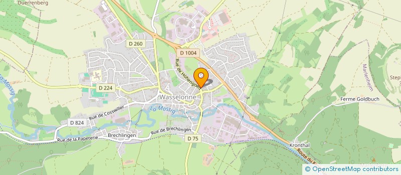 localisation de l'entreprise CENTRE LAVAGE KERN  WASSELONNE