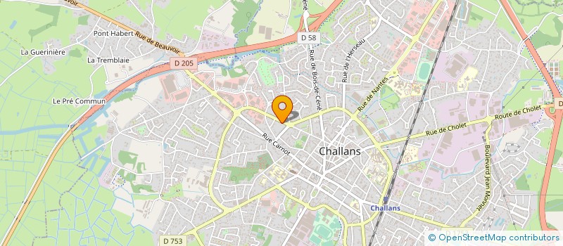 localisation de l'entreprise CENTRE LAVAGE SPLASH à CHALLANS