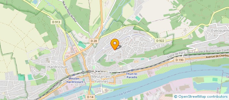 localisation de l'entreprise CENTRE LOISIRS ET DE CULTURE  MEULAN-EN-YVELINES