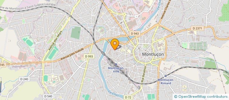 localisation de l'entreprise CENTRE LOISIRS JEUNES POLICE NATIONALE  MONTLUCON