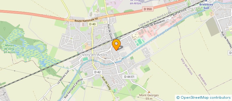 localisation de l'entreprise CENTRE LUMINESSENCE  VITRY-EN-ARTOIS