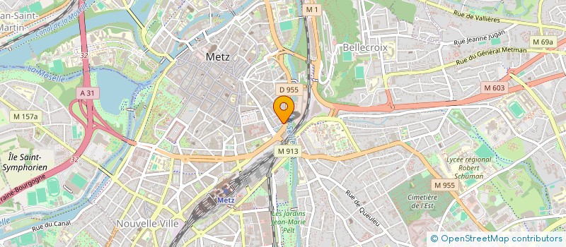 localisation de l'entreprise CENTRE MEDECINE BATIMENT ET T P à METZ