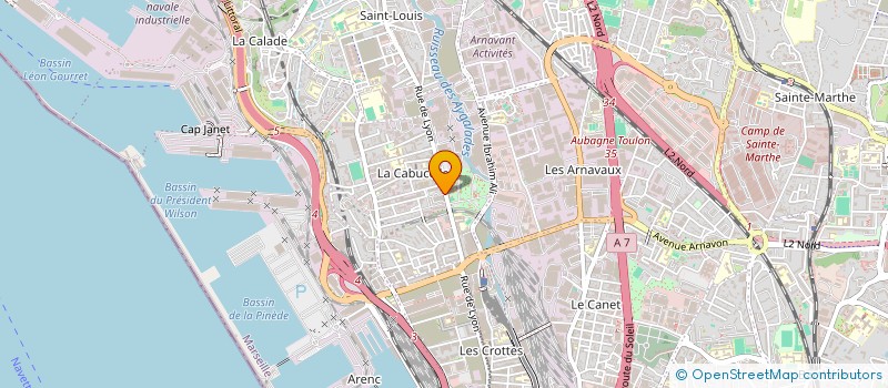 localisation de l'entreprise CENTRE MEDICAL ARIANE à MARSEILLE