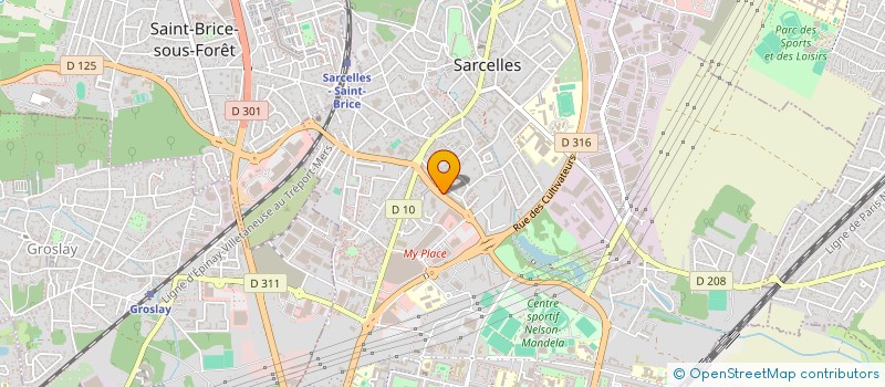 localisation de l'entreprise CENTRE MEDICAL D'OPHTALMOLOGIE DE SARCELLES à SARCELLES