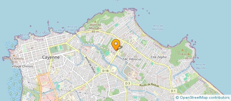 localisation de l'entreprise CENTRE MEDICAL DE BADUEL PROMOTION  CAYENNE