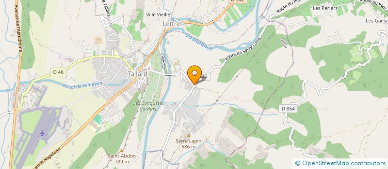 localisation de l'entreprise CENTRE MEDICAL LA DURANCE  TALLARD