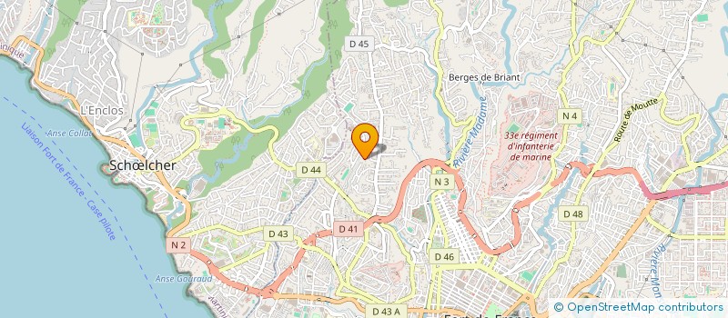 localisation de l'entreprise CENTRE MEDICAL LES AMANDIERS  FORT-DE-FRANCE