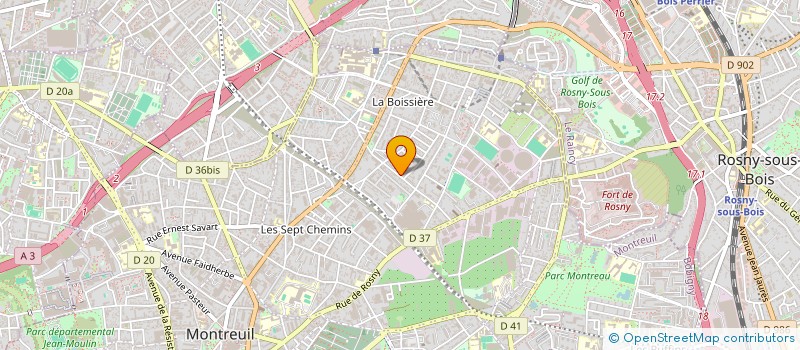 localisation de l'entreprise CENTRE MEDICAL OPERA à MONTREUIL
