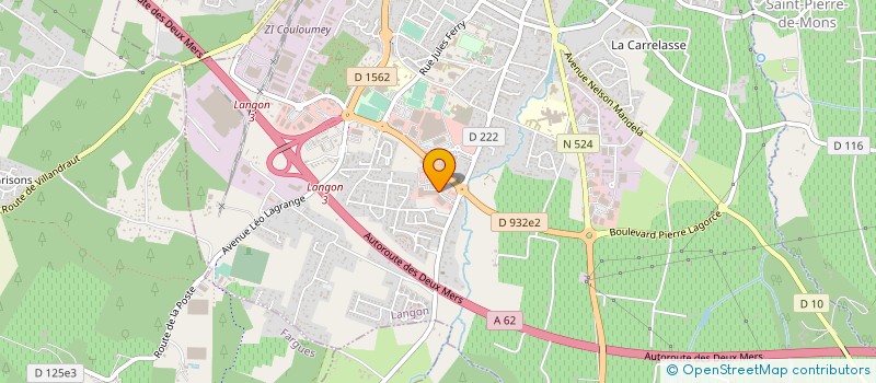 localisation de l'entreprise CENTRE MEDICAL OPHTALMO EXPERT LANGON  LANGON