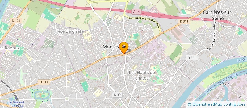 localisation de l'entreprise CENTRE MEDICAL PAUL DOUMER  MONTESSON