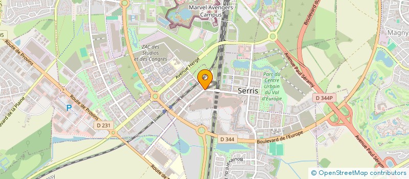 localisation de l'entreprise CENTRE MEDICAL SERRIS-VAL D'EUROPE  SERRIS