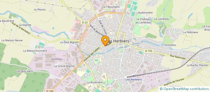 localisation de l'entreprise CENTRE MEDICARE-BIEN ETRE ET ESTHETIQUE à LES HERBIERS