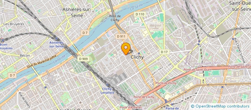 localisation de l'entreprise CENTRE MEDICO DENTAIRE BRUGES à CLICHY