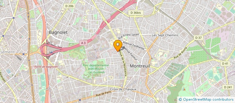 localisation de l'entreprise CENTRE MEDICO-DENTAIRE MONTREUIL BAGNOLET à MONTREUIL