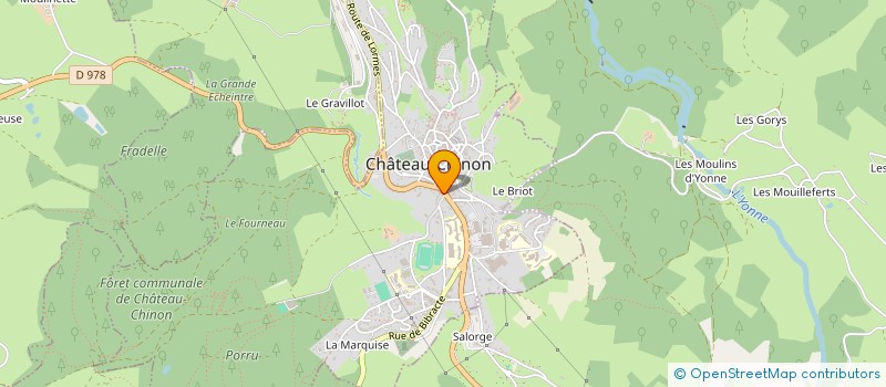 localisation de l'entreprise CENTRE MEDICO SOCIAL à CHATEAU-CHINON (VILLE)
