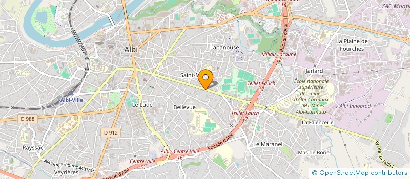 localisation de l'entreprise CENTRE MEDICO-SPORTIF à ALBI