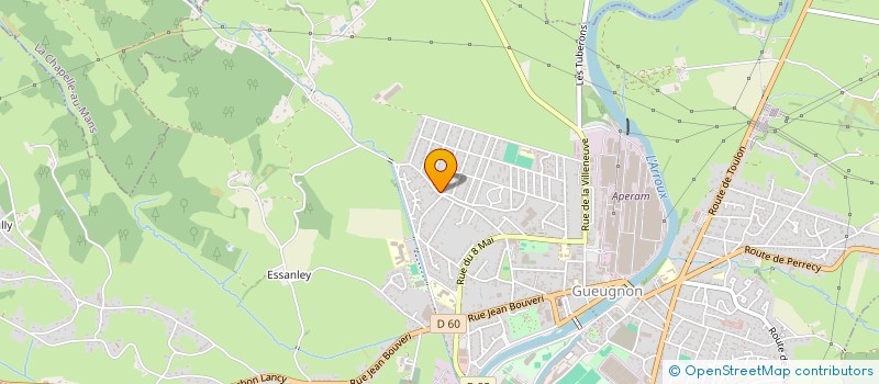 localisation de l'entreprise CENTRE MEDICO SPORTIF DE GUEUGNON  GUEUGNON