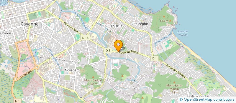 localisation de l'entreprise CENTRE MEDICO SPORTIF DE LA GUYANE à CAYENNE