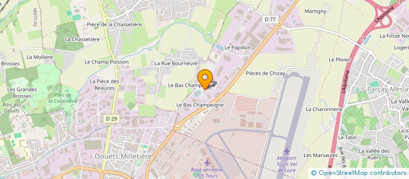 localisation de l'entreprise CENTRE METAL  PARCAY-MESLAY