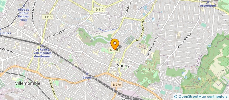 localisation de l'entreprise CENTRE MUNICIPAL CULTURE ET LOISIRS à GAGNY